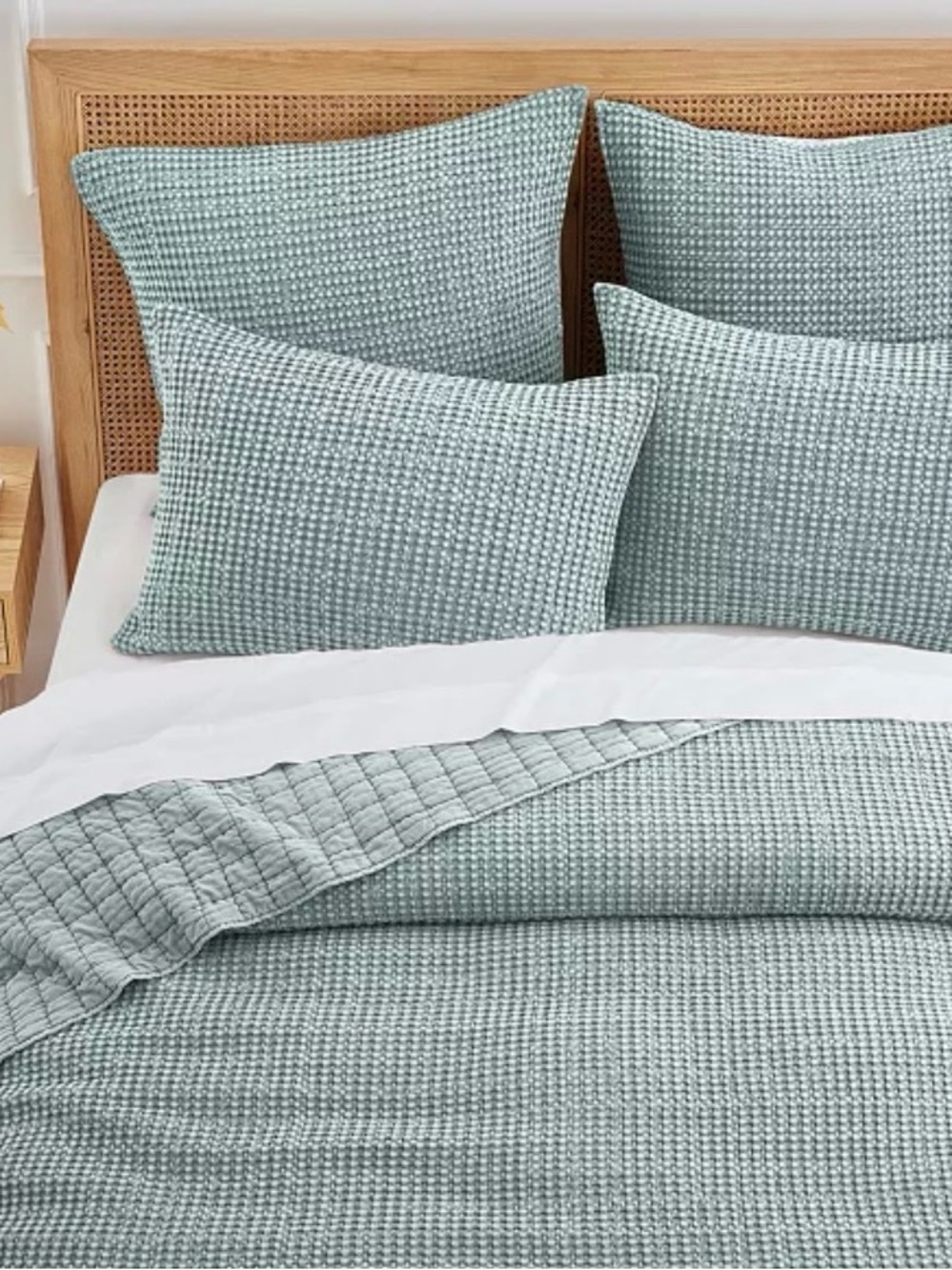 Levtex Home Mills Waffle Spa Quilt and Pillow Sham Set - Full/ Queen 88x92